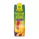 Enhanced Front of Rauch Happy Day Peach Juice 1L carton showing peach imagery and branding