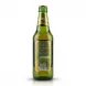 A 320ml glass bottle of Istak Apple Non Alcoholic Malt Beverage, positioned to clearly show the back label with ingredients, nutritional information, and logos against a clean white background.