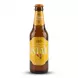 Enhanced Front view of Istak Mango non alcoholic malt drink bottle in hand