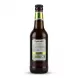 A 1:1 professional e-commerce product photograph features the rear label of a 330ml Hoffenberg Malt Drink - Halal & Lemon Flavour. The dark glass bottle is centered on a clean white background, showcasing all factual details, text, ingredients, and nutrition facts with sharp focus under soft studio lighting and an even shadow.