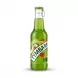Enhanced Hand holding Tymbark Kiwi Drink 250ml glass bottle in shop aisle