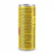 Enhanced Ingredients and nutritional information label on Rauch Bravo Peach Nectar can