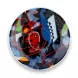 Enhanced Café Najjar abstract design saucer with bold colours for Arabic coffee cup