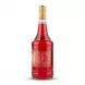 Enhanced Side view showing contents and red liquid of Al Dayaa Strawberry Syrup