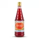 Enhanced Front view of Hamdard Rooh Afza Syrup 800ml bottle with red liquid