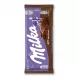 Enhanced Front view of Milka 45% Cacao Alpine Milk Chocolate Bar 90g in purple and brown packaging