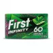 Enhanced Front of First Infinity Mint Chewing Gum 27g pack held in hand