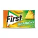 Enhanced Front view of First Sensations Tropical Fruit Chewing Gum pack