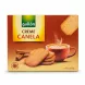 Enhanced Front view of Gullón Creme Canela Biscuits box showing cinnamon biscuits and coffee