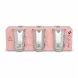 Enhanced Set of three clear glass mugs in LAV Keifi Turkish tea glass packaging on a shop counter