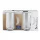 Enhanced Pasabahce Iconic glass mug set of two in packaging on store counter