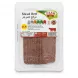 Here is the professional e-commerce transformation of your product image, centered and cleaned according to your specifications. **ALT-TEXT**: A clean, centered front view of a 100g vacuum-sealed package of Zaad Sliced Beef. The product features a paper label with English and Arabic text, nutritional information, a yellow £2.79 price circle, a bull graphic, and a halal logo, presented against a pure white background with soft, even studio lighting.