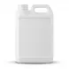 Enhanced Back view of plain white Alsadda yogurt drink bottle showing handle and cap