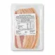 A professional e-commerce photo showing the back of a package of Sliced Smoked Turkey Rashers with detailed nutritional information.
