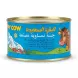 Enhanced Hand holding a tin of Happy Cow processed cheese with Arabic and English text