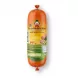 Enhanced Zaad Mortadella With Olives 500g labelled sausage held in hand in grocery store
