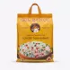 Enhanced Front of Gul Bano Long Grain Super Sella Rice 5kg bag with colourful rice dish