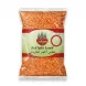 A professional 1:1 e-commerce product photograph showing a single, centered, clear plastic bag of Safa Red Split Lentils (800g), isolated on a pure white background. The clean, front-facing product pack clearly displays the Safa brand logo and bilingual text, with all price stickers and background elements removed, and soft, even studio lighting.