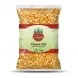 A 1:1 professional e-commerce product shot showing a centered 800g clear plastic bag of Safa Chana Dal Split Baby Chickpeas. The product is isolated on a white background with a soft, symmetrical shadow and studio lighting, featuring clean labeling with "Safa" logo and "Chana Dal" in English and Arabic.