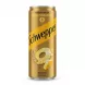 Front view of Schweppes Gold Pineapple premium sparkling malt beverage can