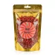 Front view of Sara Goji Berries 200g in gold resealable pouch