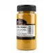 Moroccan Spices Yellow Ras Hanout jar showing side label, ingredients, barcode, and rich yellow spice blend