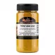 Front view of Moroccan Spices Yellow Cous Cous Spice 180g jar with label details