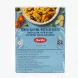 Back of Barilla Gluten Free Penne Rigate box displaying cooked penne dish and nutritional highlights