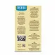 A professional studio photograph showcasing the back of the De Cecco Lasagne All’Uovo pasta box. The image is centered against a pure white background and detailed with clear descriptions of the product’s traditional recipes and preparation process.