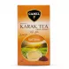 Front view of Camel Karak Tea Saffron drink powder packaging held in hand