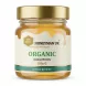 Front view of HONEyman UK Organic Acacia Honey jar 250g