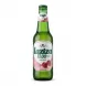 Front of Laziza Raspberry 0.00% Non-Alcoholic Malt Beverage 330ml bottle