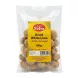 Front of Sofra Dried White Lime 100g pack in clear plastic bag with yellow label