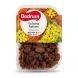 Front of Bodrum Sultana Raisins 250g pack in hand with product label and raisins visible
