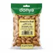 Front of Donya Almond in Shell 125g pack held in hand on store shelf