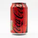 Front view of Coca-Cola Zero Sugar 330ml can, showing classic red and black design