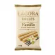 Front of Lágora Vanilla Cream Wafer Rolls 150g pack