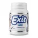 Front view of Exit White Sugar Free Chewing Gum tub held in hand