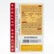 Back of Anjoman Saffron 4g pack showing usage and certification details