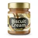 Front view of Mel's Kitchen Biscuit Cream Smooth jar held in hand